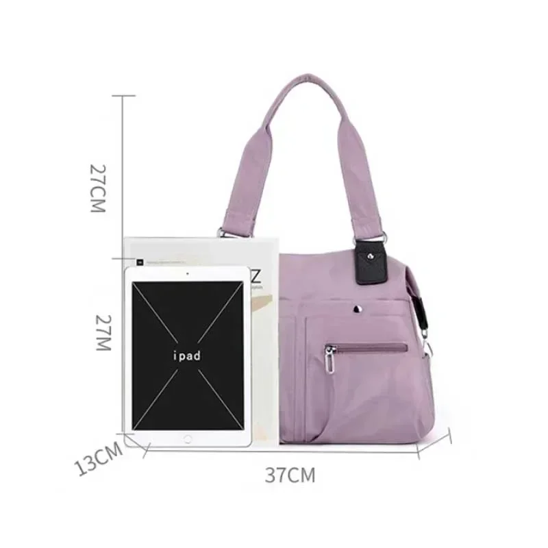 sac fourre tout en nylon imperméable pour femme, sac à main initié, grande capacité, sac à bandoulière shopping, sacs de messager pour femme, sacs à main