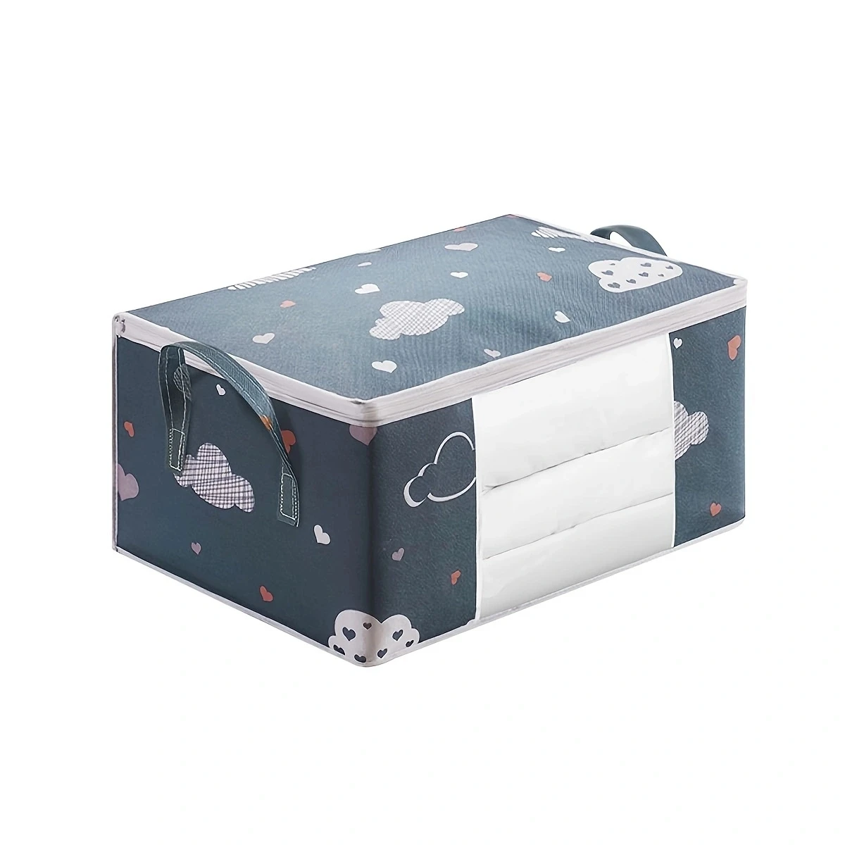 sac de rangement de couette avec poignée, sac de couette en coton, sac multifonctionnel anti poussière, sac d'emballage mobile domestique, sac de rangement, 1 pièce