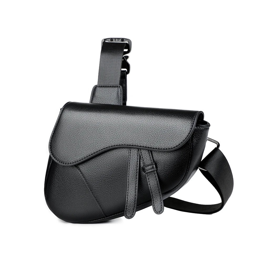 sacs à bandoulière en cuir pu de couleur unie pour hommes sacs à bandoulière sac de poitrine bolsos para hombre sacoches hommes sac pour homme