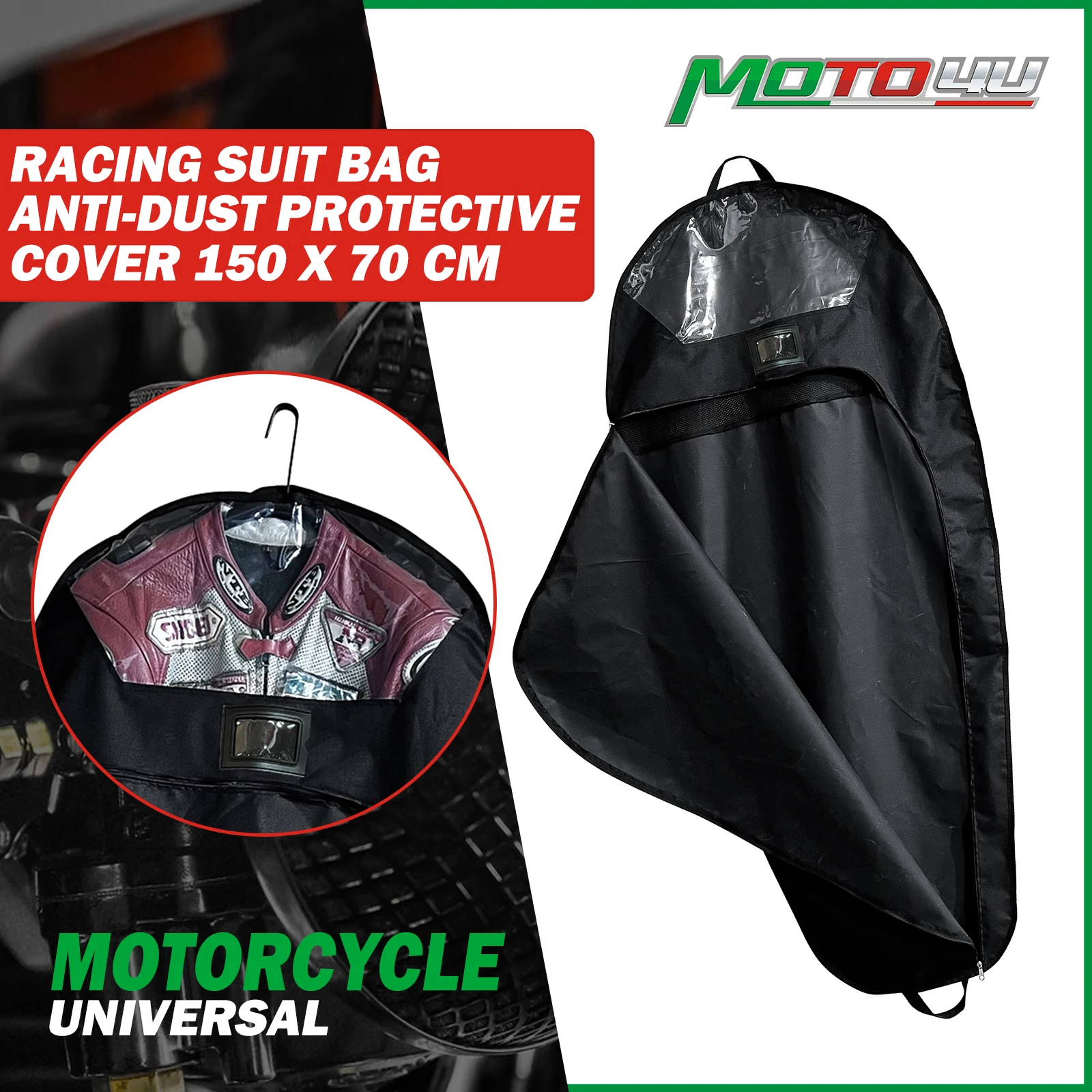 moto4u sac de costume de course housse de protection anti-poussière housse de protection pour costume en cuir moto costume en cuir sac de protection étui
