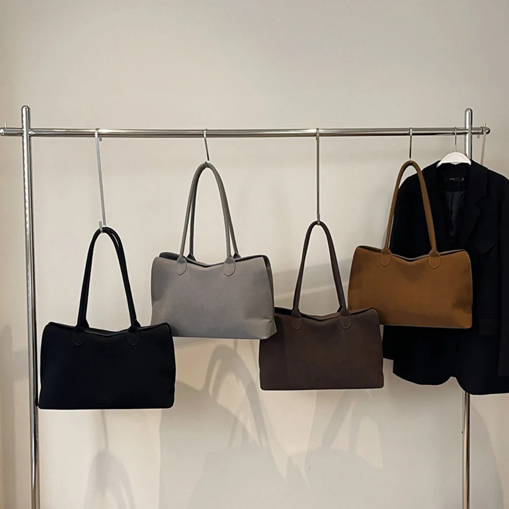 sac de travail en daim avec poche intérieure pour hommes et femmes, sac sous les bras, fourre tout à documents solides, cartable, sac de voyage, initié