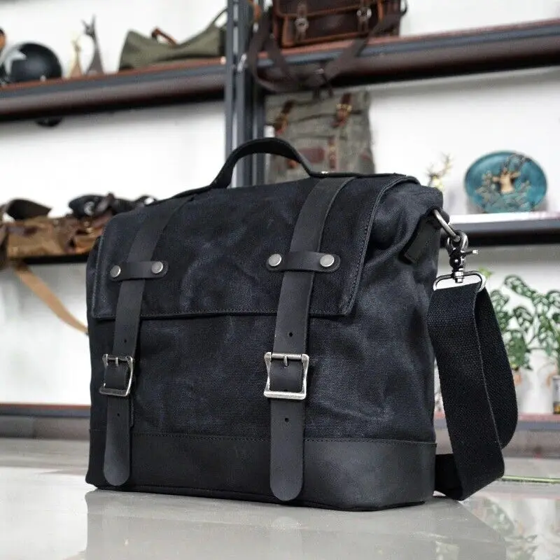 sac de bagage étanche pour moto, sacoche de dégager de vélo, sacoche arrière rétro vintage pour hurbike, toile cirée, sacoche latérale pour homme