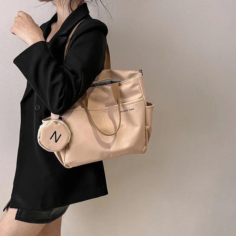 sac à bandoulière en toile japonaise pour femmes, fourre tout, sacoche pour étudiantes, sacs à main pour dames, 2024