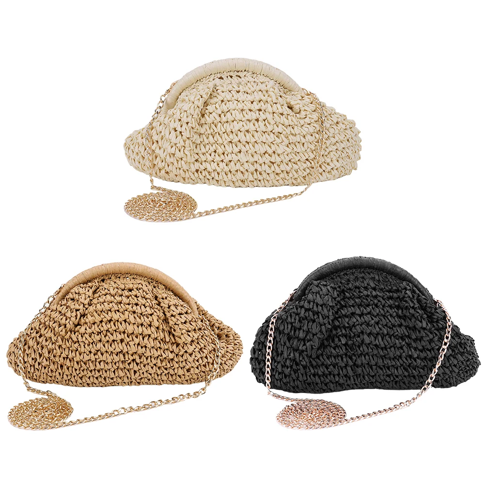 jostrap sac en paille tissé de grande capacité pour femme, sacoche tissée, solide, pour fête et vacances, à la mode, initié