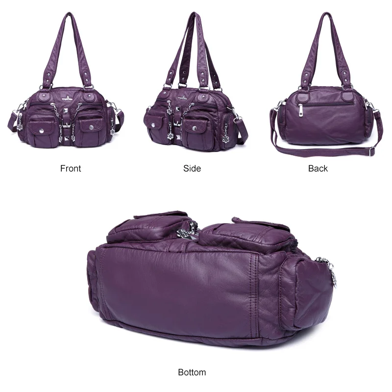 petits sacs à main pour femmes, sacoche à poignée supérieure, sac à bandoulière en pu 8 "x 11", sac de boulettes, sacs à bandoulière multi poches