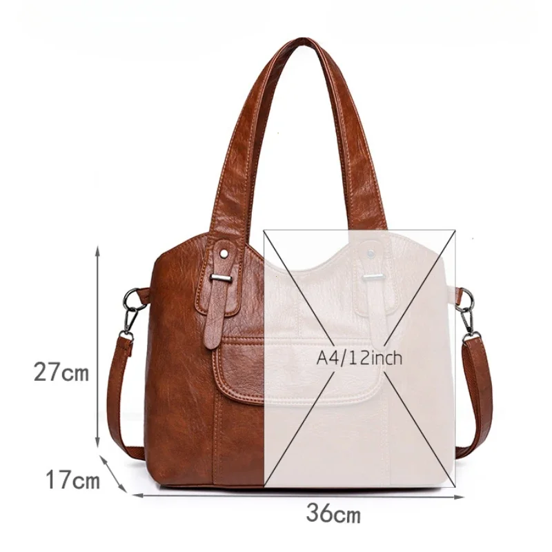 sacs à main de luxe en cuir souple pour femmes, sacs à bandoulière rétro de styliste, sacoche à bandoulière de grande capacité pour dames, nouvelle collection 2025