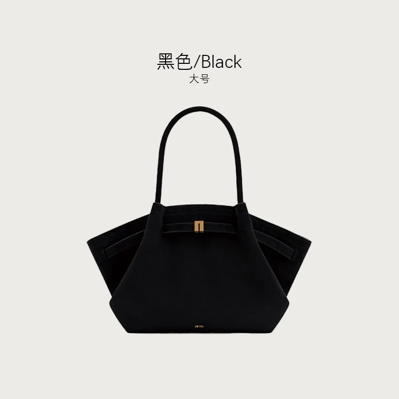sac fourre tout en daim haut de gamme pour femmes, sac de banlieue de grande capacité, sac à bandoulière boulettes, sac à main polyvalent à la mode, nouvelle collection 2025