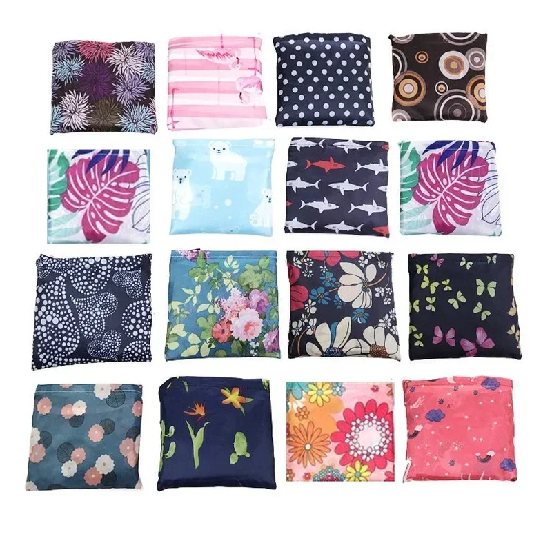 sacs fourre tout imprimés de fleurs pour femmes, sacs à main d'épicerie pliables pour l'extérieur, sac de courses écologique, sac de rangement réutilisable, sacs de rangement