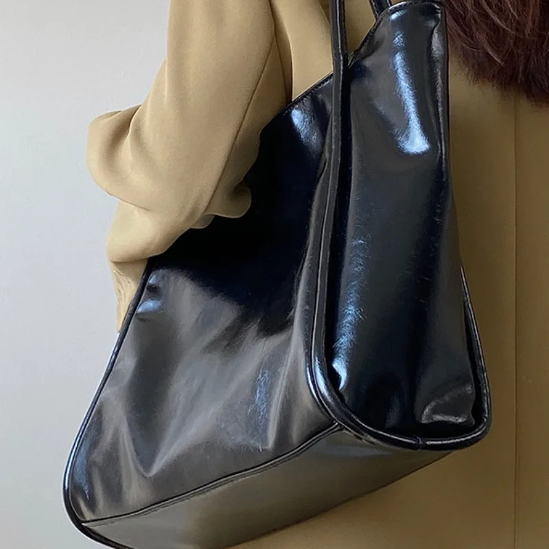 sacs fourre tout en cuir pu solide pour femme, sac initié, mode commpiedmont, streetwear de grande capacité, sacs à main élégants et chics