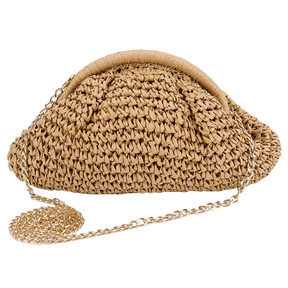 jostrap sac en paille tissé de grande capacité pour femme, sacoche tissée, solide, pour fête et vacances, à la mode, initié