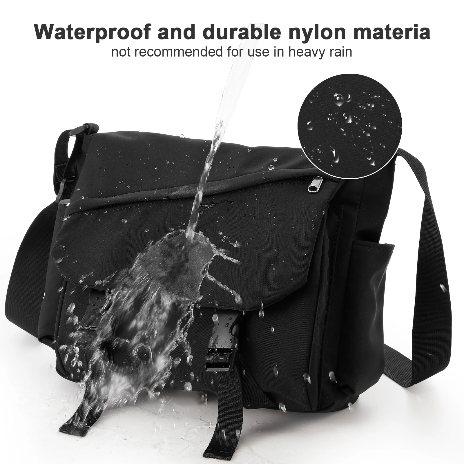 sac carré de mode sacs à bandoulière pour hommes d'affaires sac de messager décontracté rabat masculin sac à bandoulière léger de luxe pour hommes
