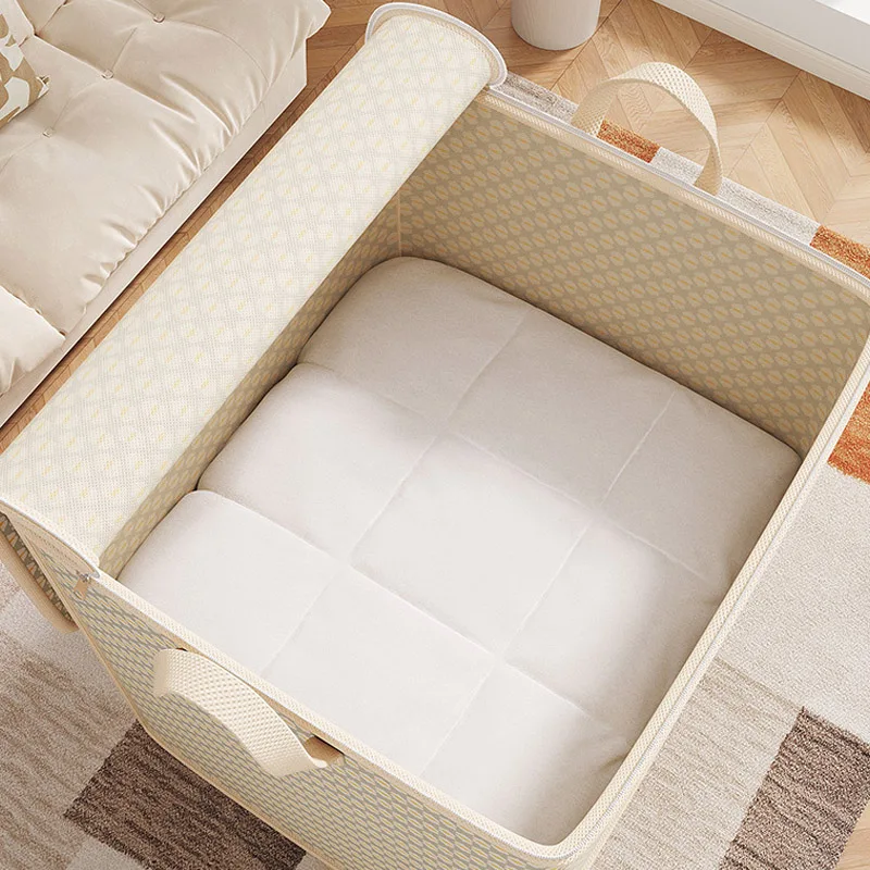 sac de rangement de couette pliable de grande capacité, tissu non tissé, organisateur de rangement à domicile, sac de couette de rangement mobile anti poussière 1 pièces