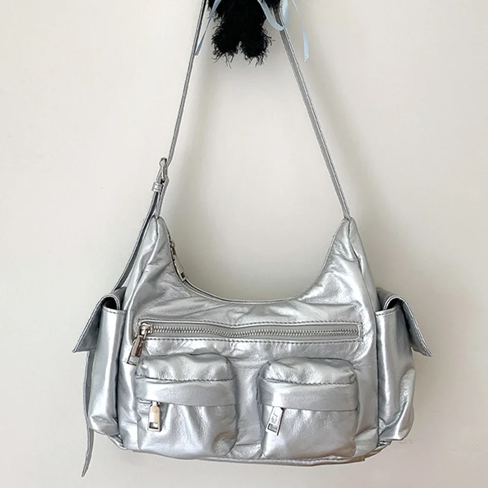 sacs à bandoulière de grande capacité pour femmes, sacoche multi poches en cuir rétro pour les déplacements, sac à bandoulière solide et polyvalent pour dames
