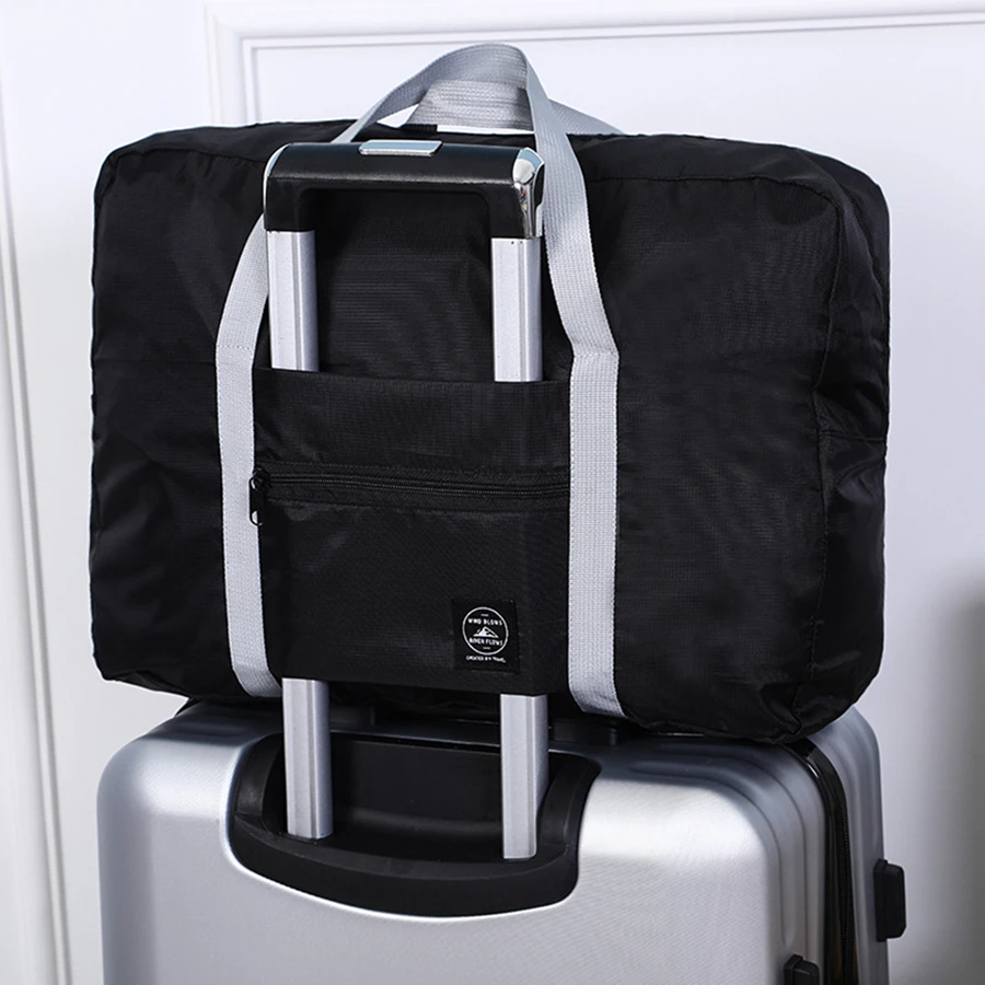 sacs de voyage pliables, sac de rangement de grande capacité, sac à main léger multifonctionnel pour avion, fourre tout de week end en nylon