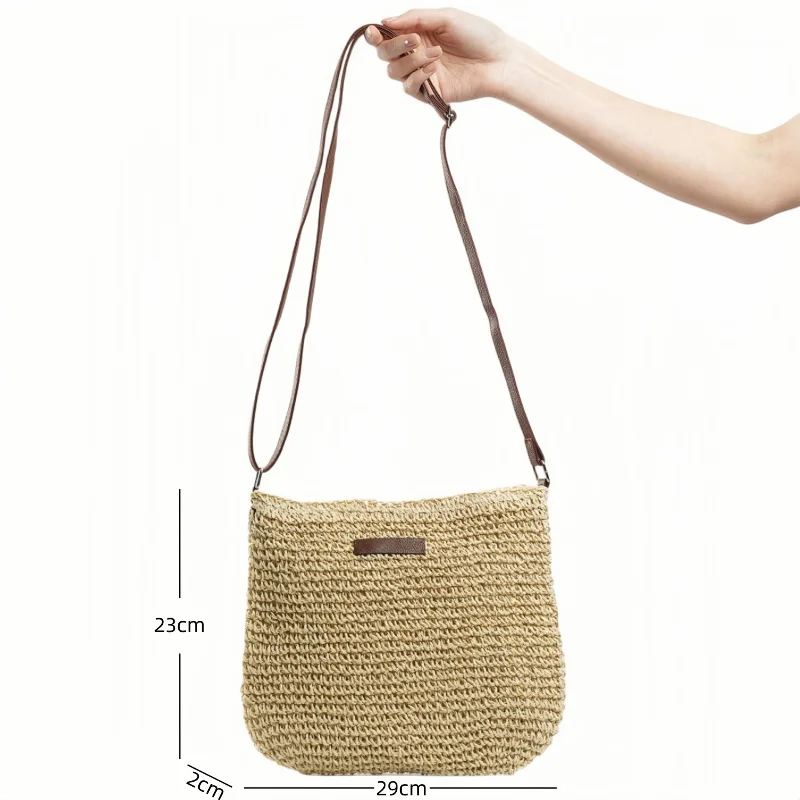 dames mode été paille sac à bandoulière femmes plage vacances shopping tissé épaule sac à main messager sacs à main pour femmes sacs
