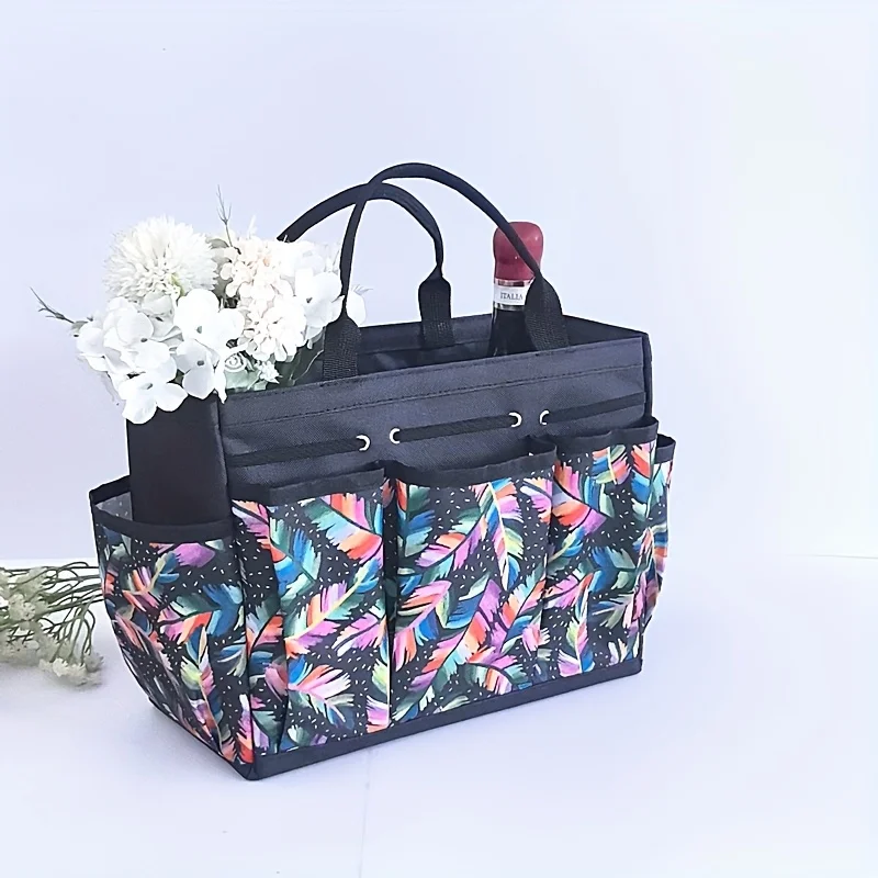 sac fourre tout imprimé élégant organisateur domestique polyvalent portable avec plusieurs poches, adapté aux pique niques en plein air