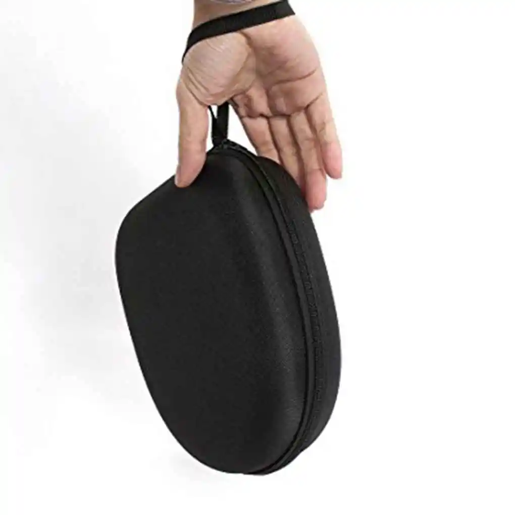 Étui de transport pour écouteurs, pochette antichoc pour casque, capacité, conteneur pour écouteurs portables, fournitures de voyage d'entreprise, noir