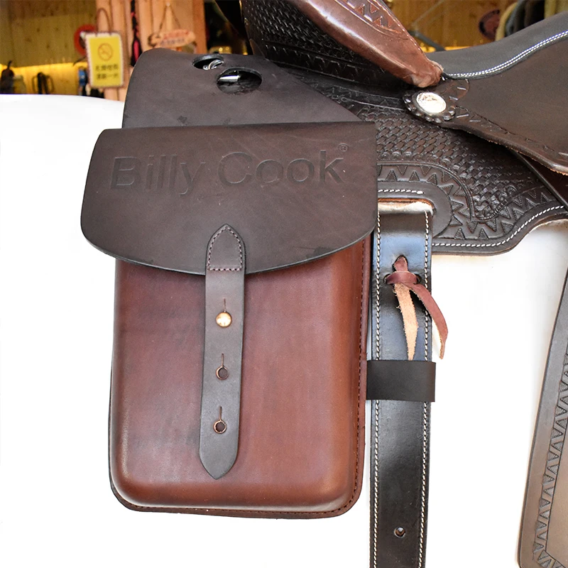 sacs de selle occidentaux en cuir, équipement d'équitation longue distance, sac de selle de grande capacité