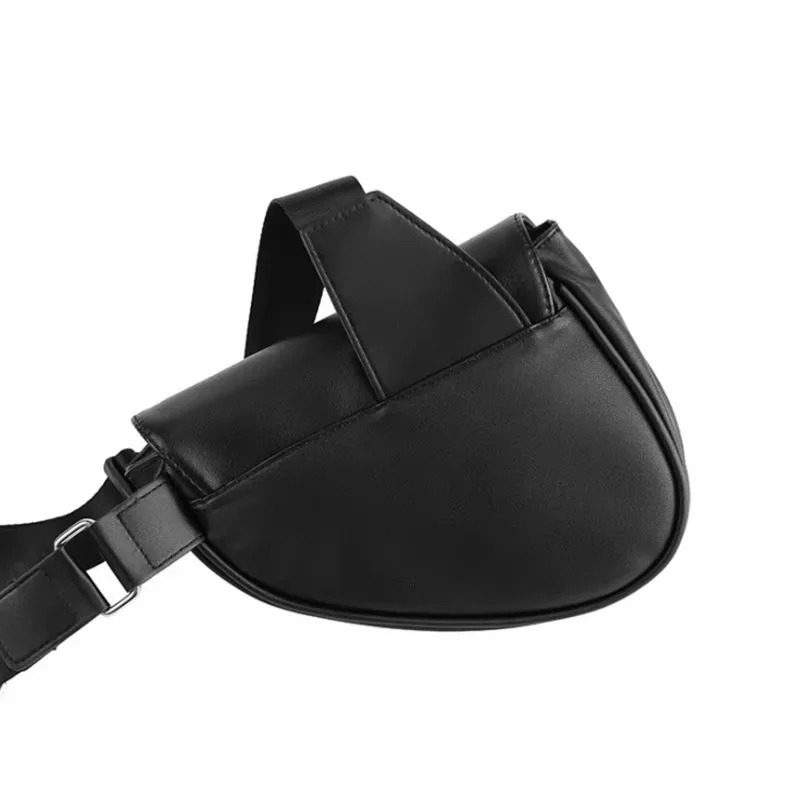 sacs de selle en cuir pu pour hommes, sacs à bandoulière antivol, sacoche de poitrine, sac de taille