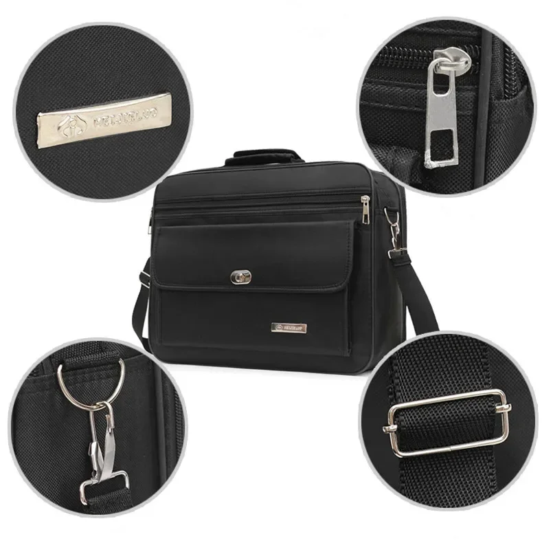 porte documents de grande capacité, essentiels de voyage, rangement pour ordinateur portable, sac diagonal, voyages d'affaires, tissu oxford, accessoires d'organisation de documents