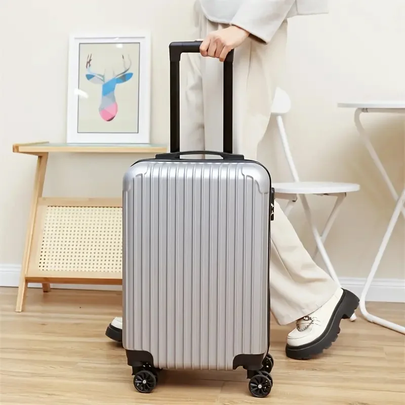 valise à roulettes de 20 pouces, 24 pouces, valise à roulettes à fermeture éclair pour étudiants de grande capacité, valise d'embarquement, valise à roulettes universelle