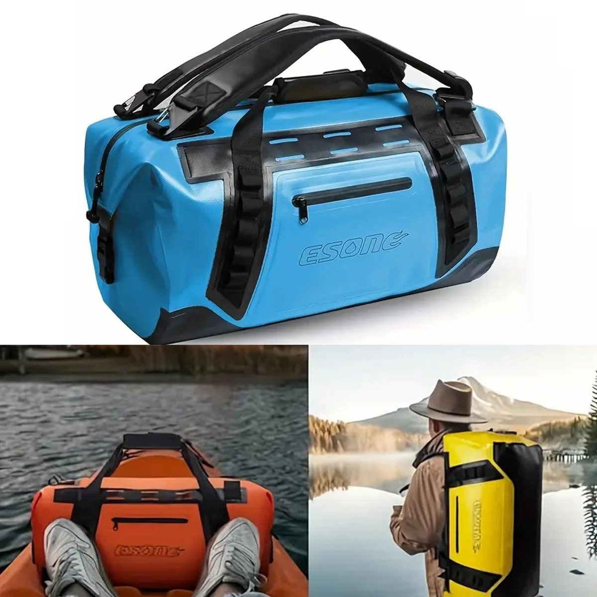 50l moto sac de sport extérieur selle sèche bagages sac à dos universel sac de sport pour camping canotage rafting kayak pêche
