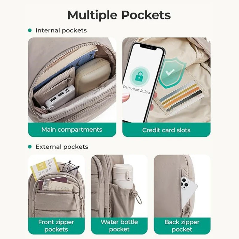 sac de poitrine pour femmes, petit sac à bandoulière simple, pochette de téléphone de voyage de loisirs avec fentes pour cartes, sac à dos de sport de plein air pour femmes