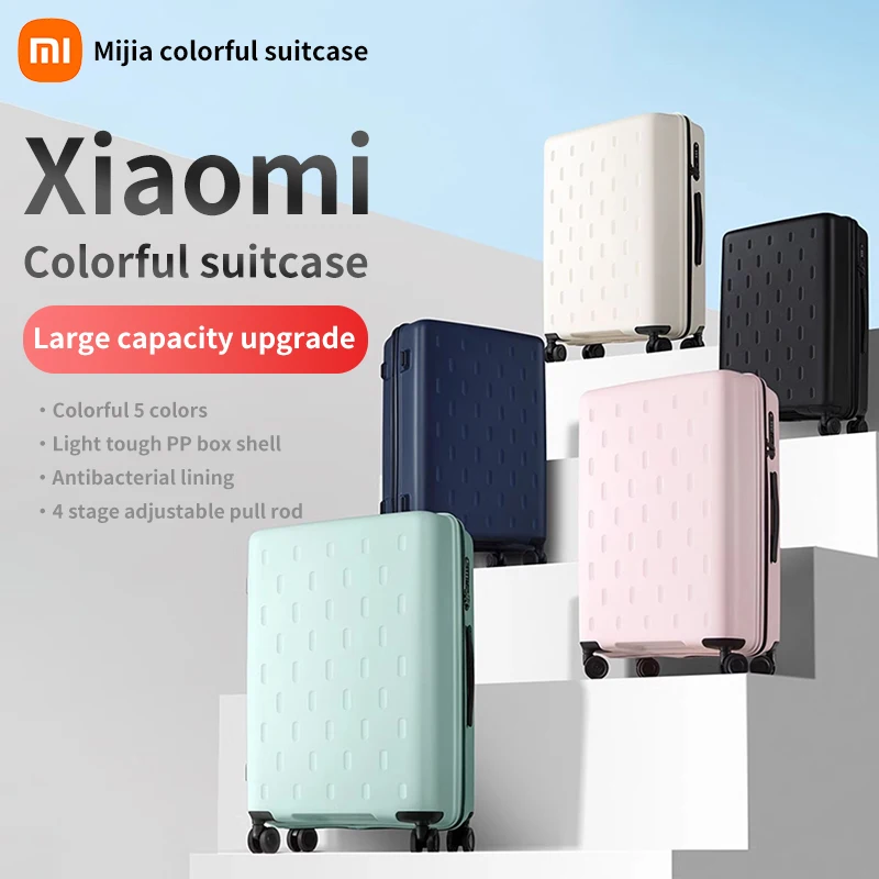 xiaomi valise valise à bagages hommes et femmes 20/24 pouces grande capacité coloré ultra-léger mijia valise embarquement mot de passe boîte