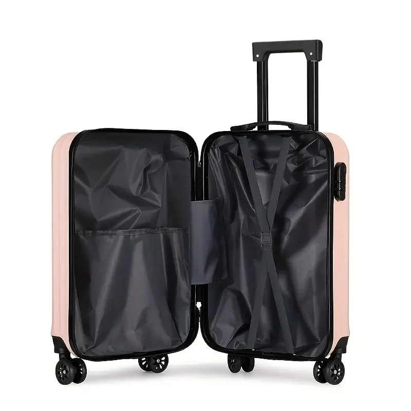 valise à roulettes de 20 pouces, 24 pouces, valise à roulettes à fermeture éclair pour étudiants de grande capacité, valise d'embarquement, valise à roulettes universelle