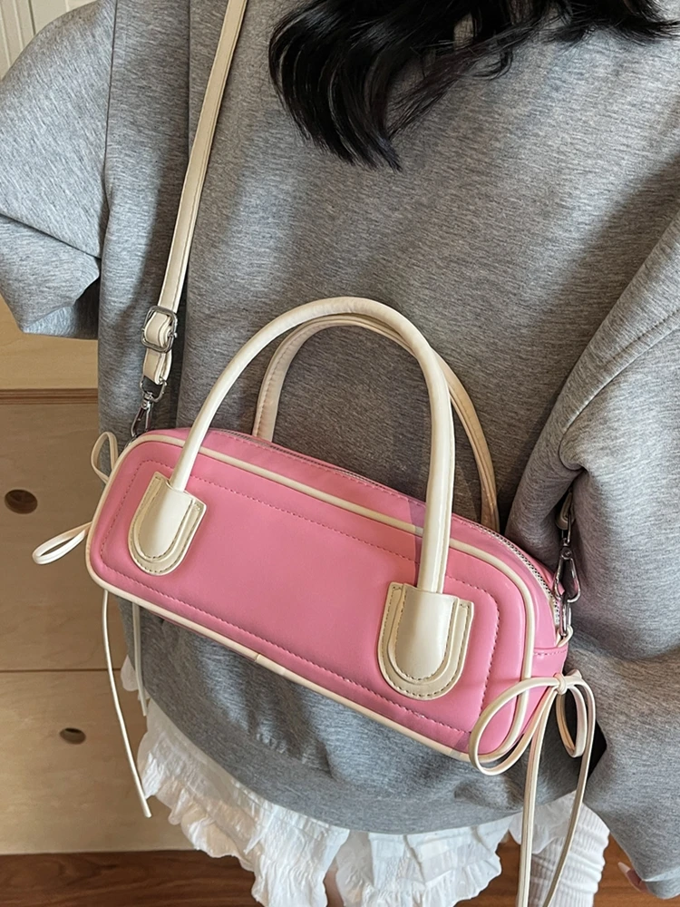 sacs de bowling de luxe pour femmes, sac à main et bourse pour dames, sac d'oreiller de voyage en cuir pu, fourre tout à bandoulière, pochette pour dames