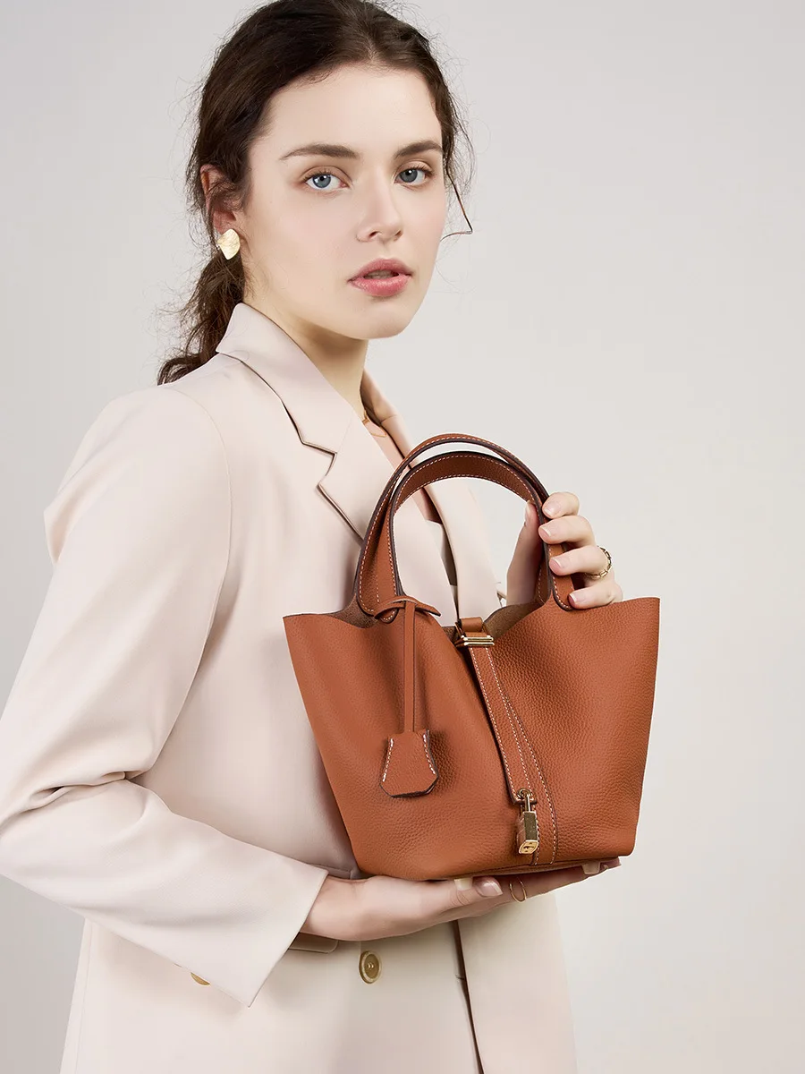 sac 2025 nouveau seau panier de chou sac pour femme sac à main en cuir sac de maman sac de mariage de mariée haut de gamme