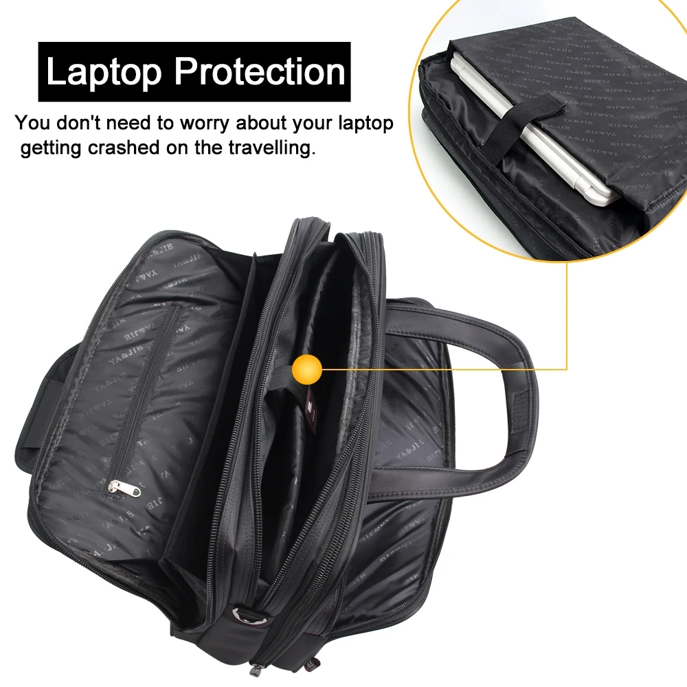 porte documents de grande capacité pour hommes, sac d'affaires 15.6 pouces 17 pouces 19 pouces, sac pour ordinateur portable, sacs à bandoulière, sacs à main en toile, sacoche