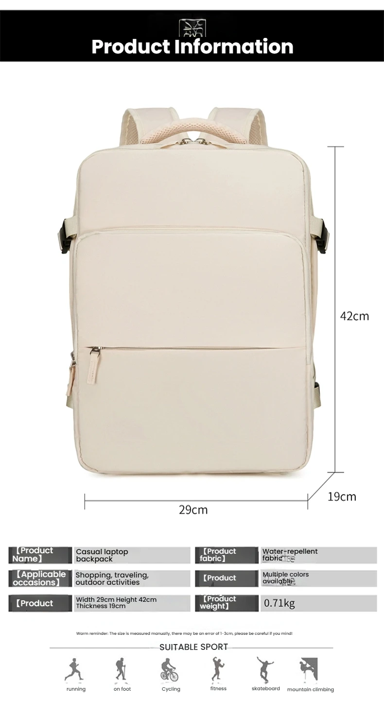 sac à dos de voyage pour femmes et hommes, bagage à main 42x19x29 pour cabine ryanair, sac de voyage, sac à livres étanche pour ordinateur portable pour le travail