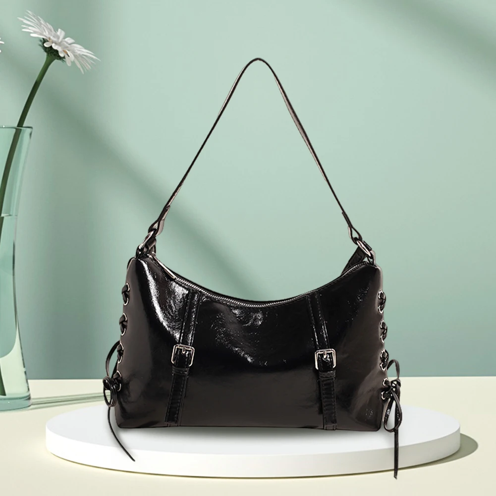 sac à bandoulière en cuir pu pour femme, sangle réglable avec poche intérieure, sacoche pour le travail et les voyages