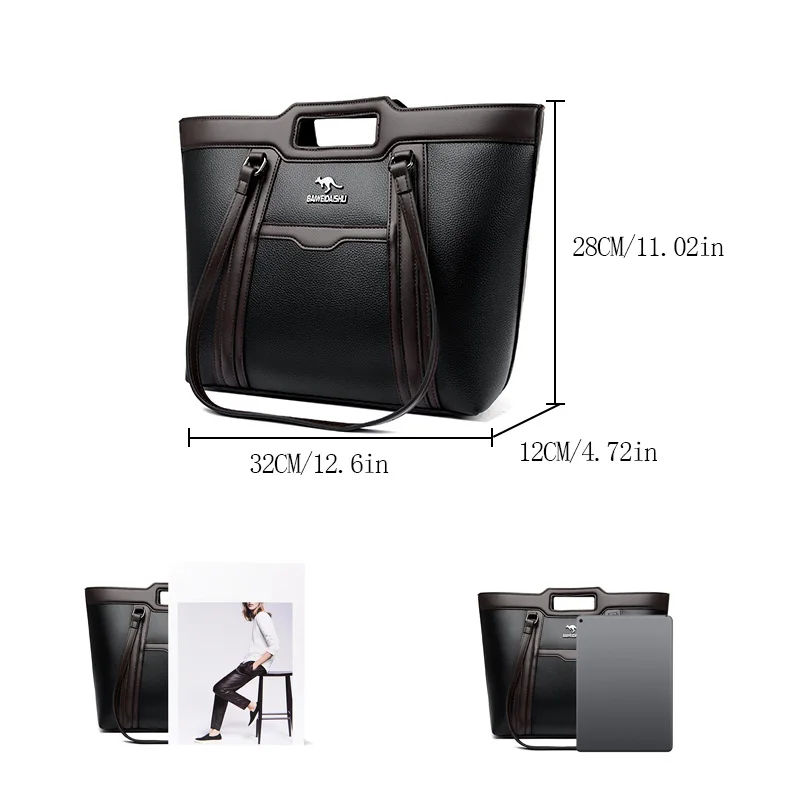 sac à main en cuir véritable à la mode pour femmes, sac à bandoulière de grande capacité, sac pour mère d'âge moyen, sac à aisselles à une épaule