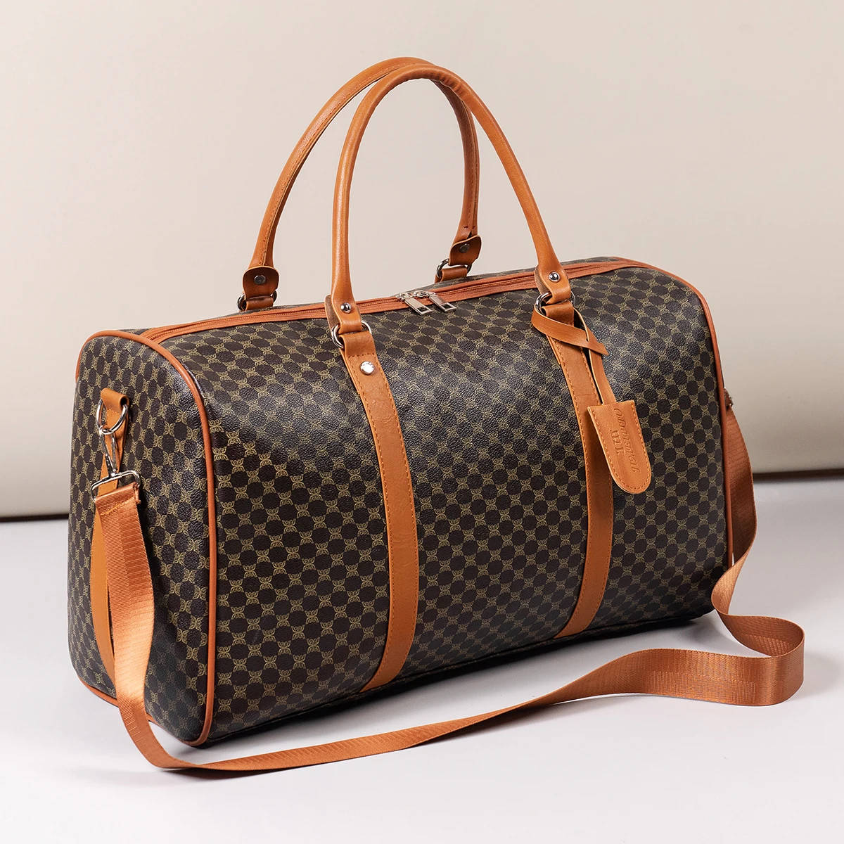 sac à main organisateur de bagages de couleur foncée à motifs matures et élégants, robuste et durable avec fermeture éclair lisse, grande capacité pour transporter des costumes, des vêtements, des documents, des ordinateurs portables, des chaussures, une seule épaule, convient à toutes les saisons, aux voyages, aux affaires