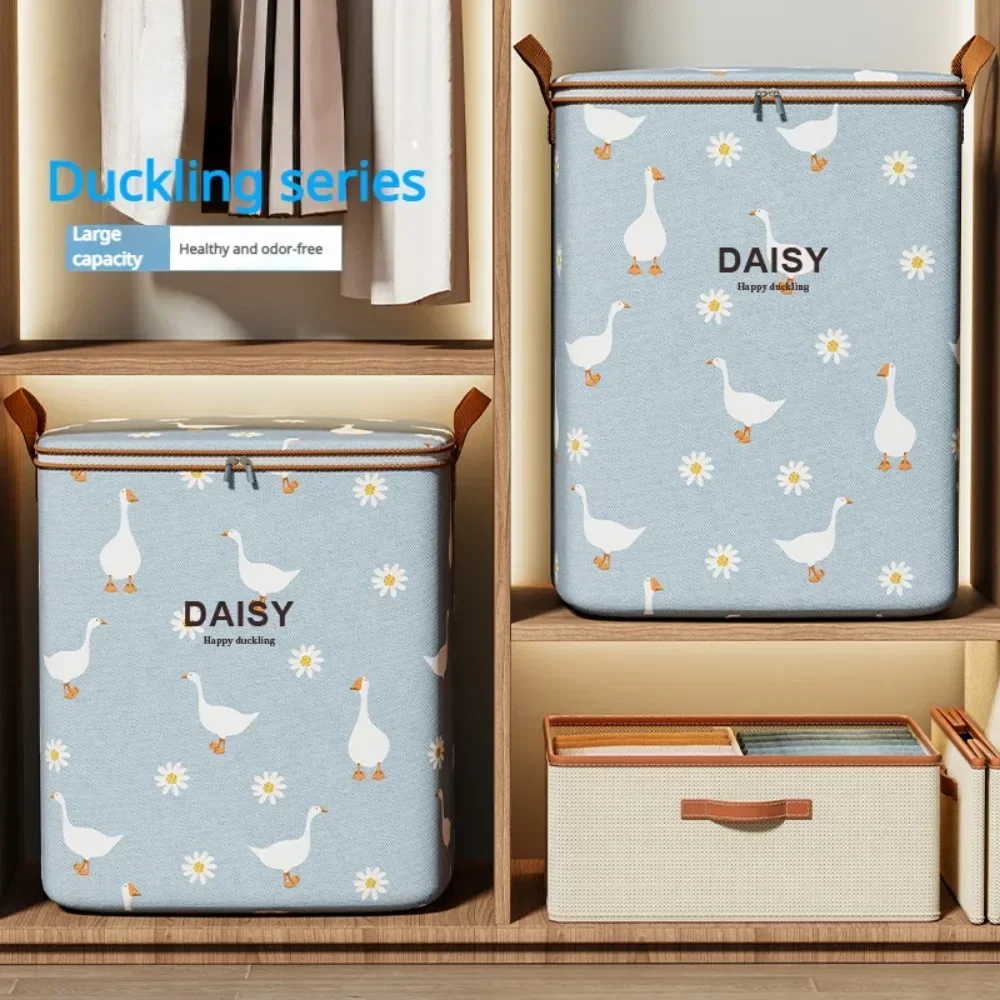 sac de rangement pour couette de vêtements, grande capacité, pour le ménage, dortoir mobile, motif de dessin animé, polochon, ceinture d'emballage