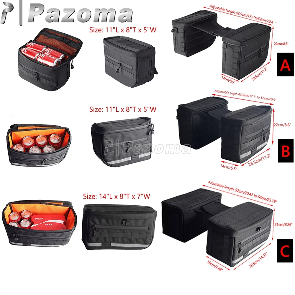 sacoche de style club pour harley sportster dyna softail café racer moto sac de rangement de bagages latéral arrière paquet d'outils de selle de moto