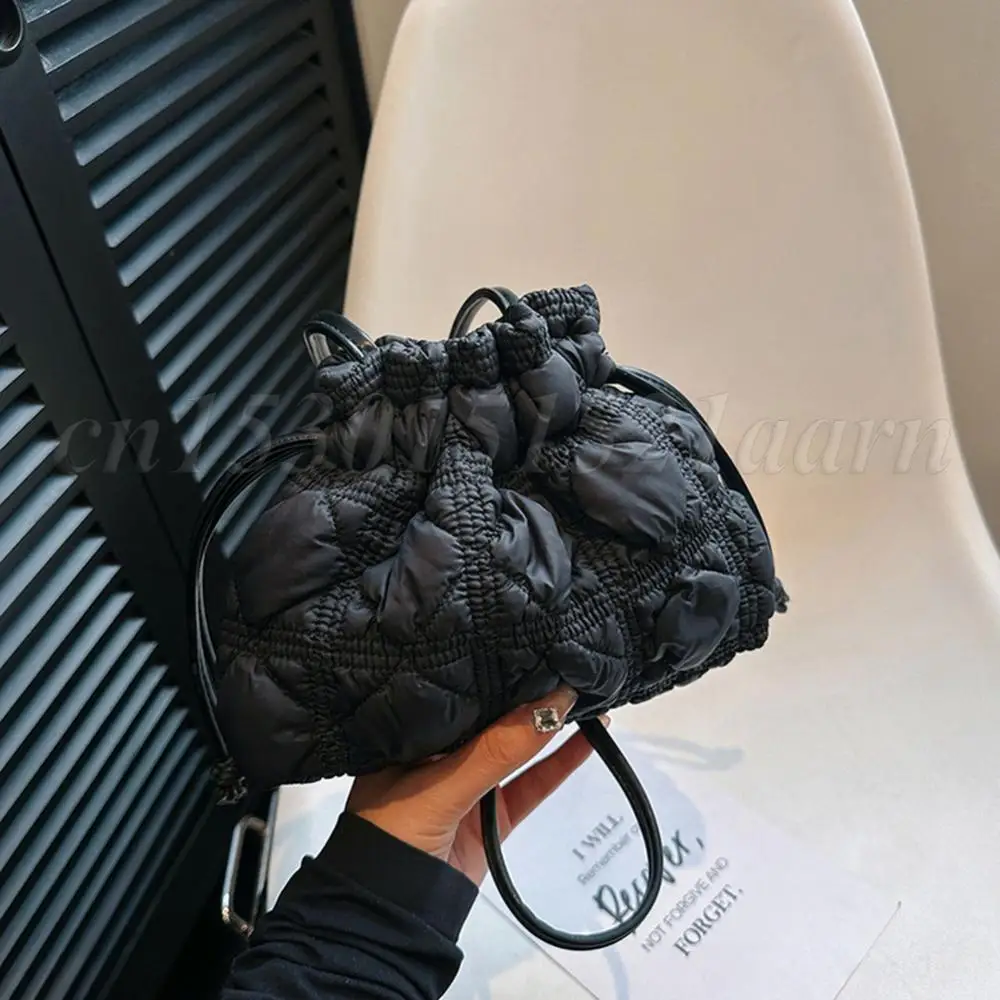 Sac à main en coton matelassé pour femme, sac à bandoulière rembourré, sac à main décontracté, petit fourre-tout, designer, lancé, doux, poignées, sangle amovible, E27