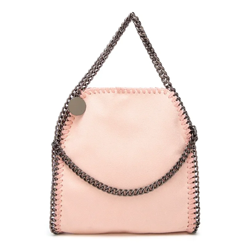 sacs à main à chaîne de styliste pour femmes, texture pvc, sac à bandoulière simple, fourre tout à la mode, pochette pliante en fiber