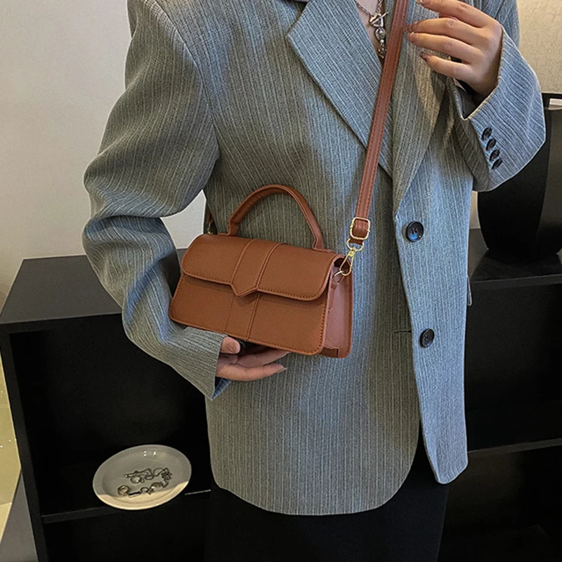 sac à main simple, sac à bandoulière simple à la mode, petit sac carré