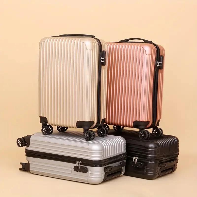 valise à roulettes de 20 pouces, 24 pouces, valise à roulettes à fermeture éclair pour étudiants de grande capacité, valise d'embarquement, valise à roulettes universelle