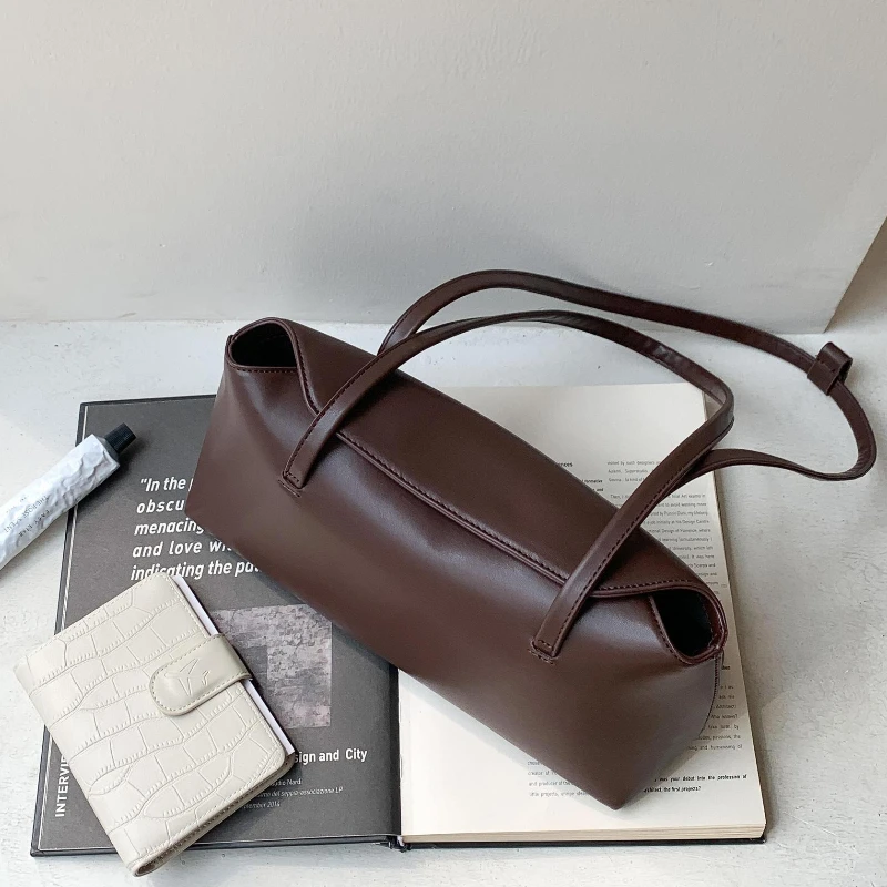 sac à bandoulière baguette en pu de haute qualité pour femmes, sac à main vintage sous les bras, fourre tout à la mode pour les déplacements quotidiens, sac de haute qualité guangzhou