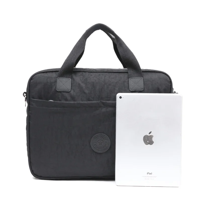 sac élégant en nylon pour ordinateur portable pour hommes et femmes – porte documents d'affaires léger, fourre tout de banlieue de grande capacité avec dragonne