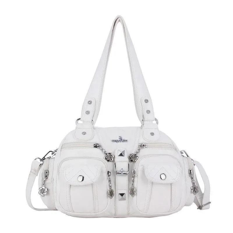 petits sacs à main pour femmes, sacoche à poignée supérieure, sac à bandoulière en pu 8 "x 11", sac de boulettes, sacs à bandoulière multi-poches