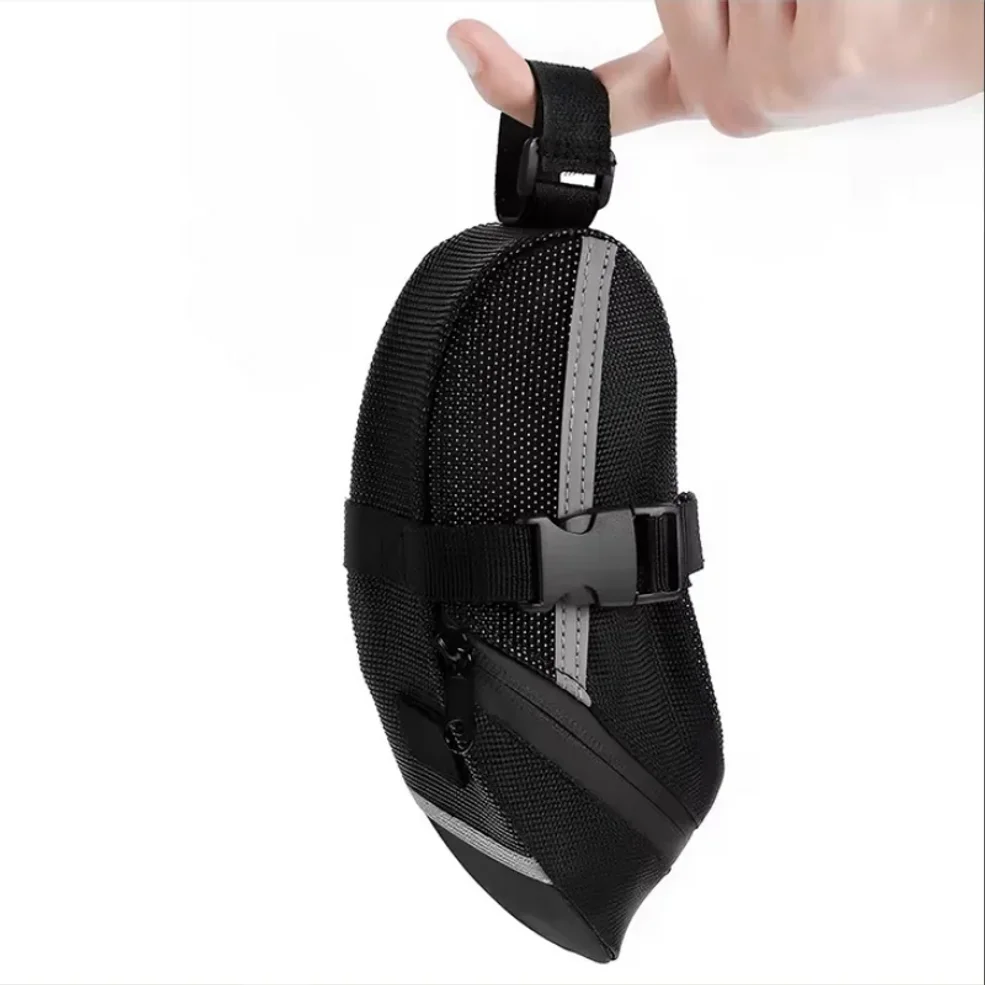 sac de selle de vélo, 1 pièce, sac de rangement pliable pour coussin de vélo de montagne, accessoires d'équipement de cyclisme