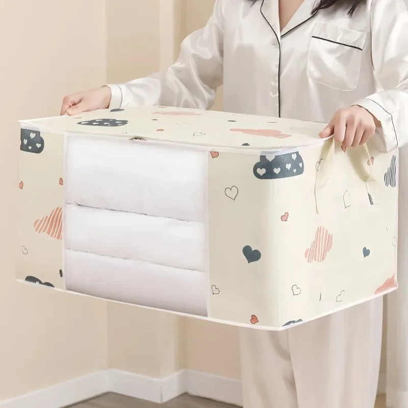 sac de rangement de couette, couverture de couette de grande capacité, sacs de tri pliables, organisateur de vêtements étanche et anti poussière, sac de déménagement domestique