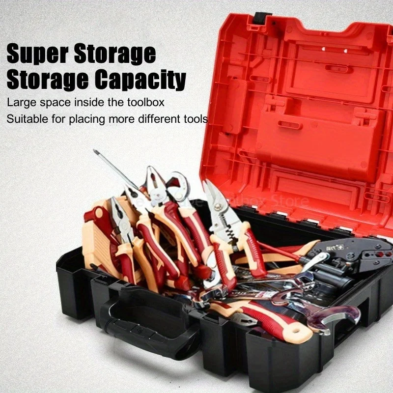 boîte à outils empilée en plastique, valise multifonctionnelle, boîte à outils de rangement de matériel, organisateur d'outils portables pour électricien charpentier