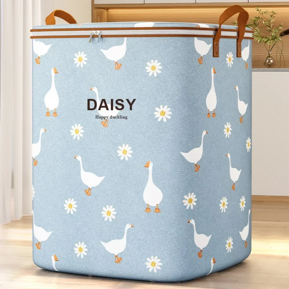 sac de rangement pour couette de vêtements, grande capacité, pour le ménage, dortoir mobile, motif de dessin animé, polochon, ceinture d'emballage