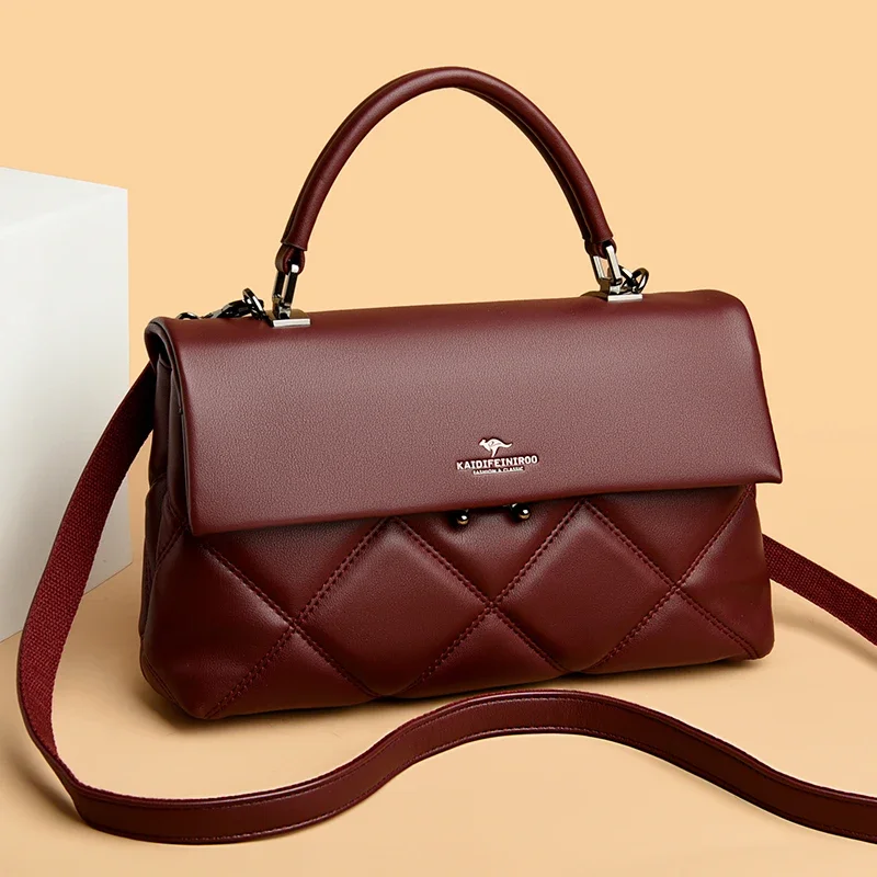 sacs à main coréens en cuir souple pour femmes, sacs à bandoulière polyvalents, créateur de marque de luxe, mode initiée pour dames, nouvelle tendance